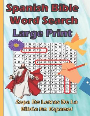 Book cover for Spanish Bible Word Search Large Print