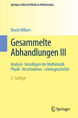 Cover of Gesammelte Abhandlungen III