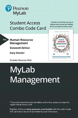 Book cover for Mylab Management with Pearson Etext -- Combo Access Card -- For Human Resource Management