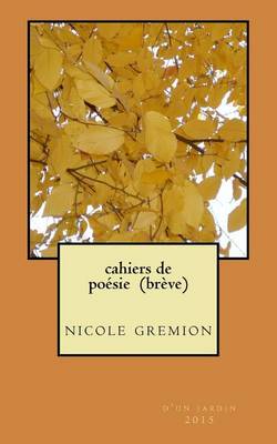 Book cover for cahiers de poesie (breve)