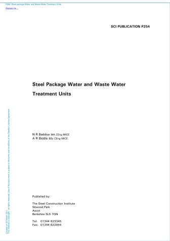 Book cover for Steel Package Water and Waste Water Treatment Units