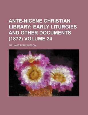 Book cover for Ante-Nicene Christian Library Volume 24