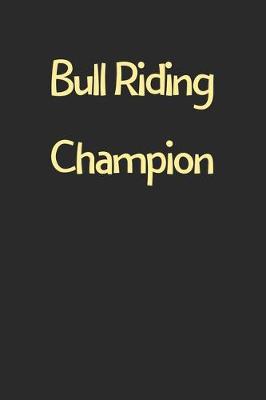 Book cover for Bull Riding Champion