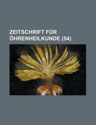 Book cover for Zeitschrift Fur Hrenheilkunde (54)