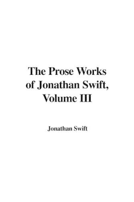 Book cover for The Prose Works of Jonathan Swift, Volume III