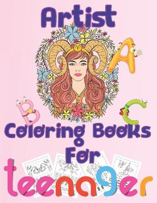 Book cover for artist coloring book teenager