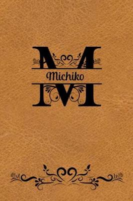 Book cover for Split Letter Personalized Name Journal - Michiko