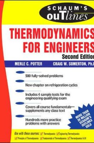 Cover of Schaum's Outline of Thermodynamics for Engineers, 2nd Edition
