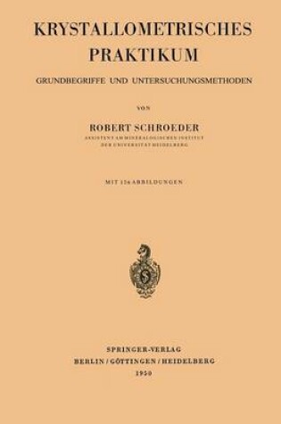 Cover of Krystallometrisches Praktikum