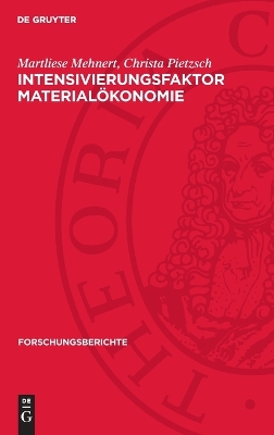 Book cover for Intensivierungsfaktor Materialökonomie