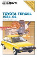 Book cover for Toyota Tercel 1984-94