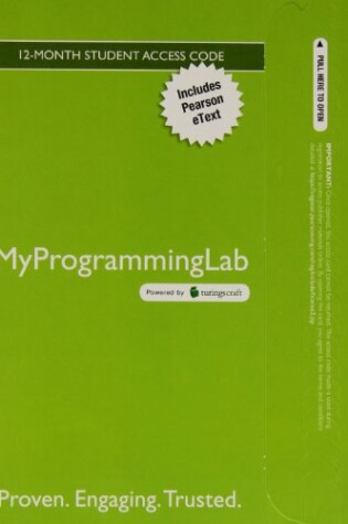 Cover of Mylab Programming with Pearson Etext -- Access Code Card -- For Java Software Solutions