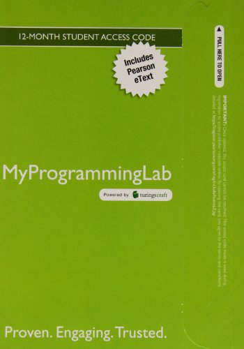 Book cover for Mylab Programming with Pearson Etext -- Access Code Card -- For Java Software Solutions