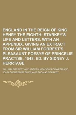 Cover of England in the Reign of King Henry the Eighth