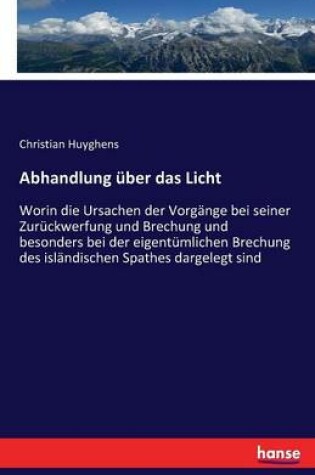 Cover of Abhandlung über das Licht