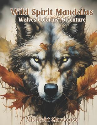 Book cover for Wild Spirit Mandalas Wolves Coloring Adventure