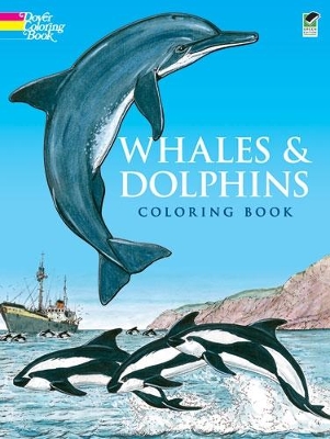 Book cover for Whales and Dolphins: Colouring Book