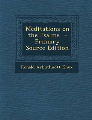 Book cover for Meditations on the Psalms - Primary Source Edition