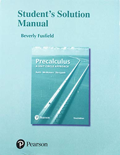 Book cover for Student's Solutions Manual for Precalculus
