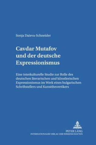 Cover of Čavdar Mutafov Und Der Deutsche Expressionismus