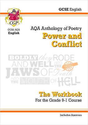 Cover of GCSE English Literature AQA Poetry Workbook: Power & Conflict Anthology (includes Answers)