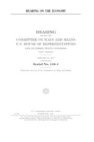 Cover of Hearing on the economy