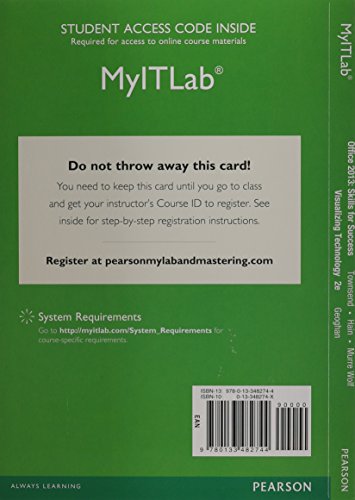 Book cover for MyLab IT with Pearson eText -- Access Card -- for Skills for Success with Visualizing Technology