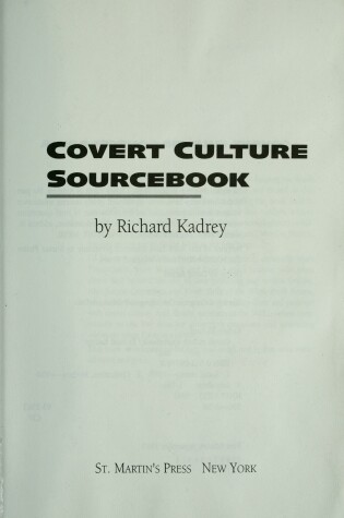 Cover of Covert Culture Sourcebook