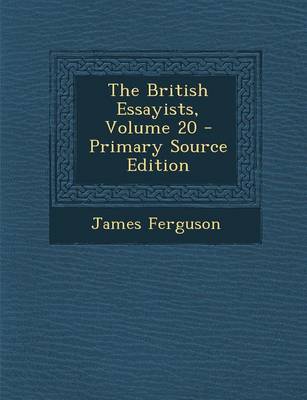 Book cover for The British Essayists, Volume 20