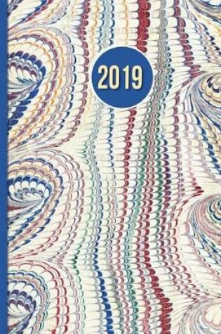 Cover of 2019 Planner; Blue Marbled
