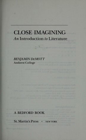 Book cover for Close Imagining