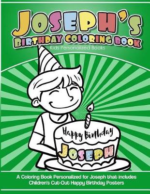Book cover for Joseph's Birthday Coloring Book Kids Personalized Books