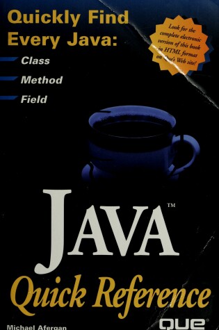 Cover of JAVA QUICK REFERENCE