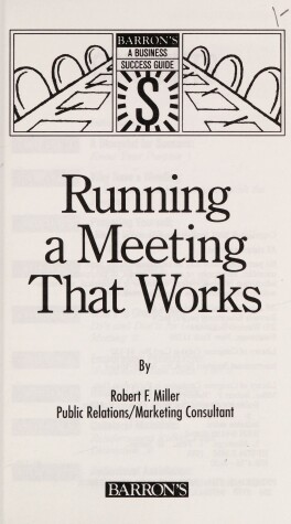 Book cover for Running a Meeting That Works