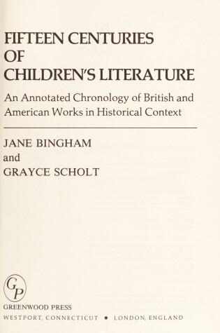 Cover of Fifteen Centuries of Children's Literature