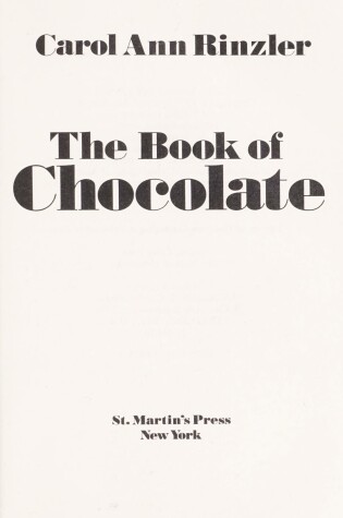 Cover of The Book of Chocolate