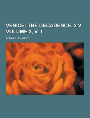 Book cover for Venice Volume 3, V. 1