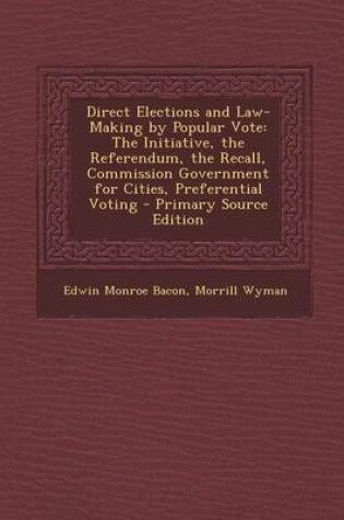 Cover of Direct Elections and Law-Making by Popular Vote