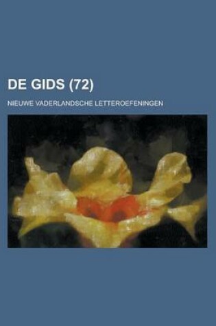 Cover of de Gids; Nieuwe Vaderlandsche Letteroefeningen (72)