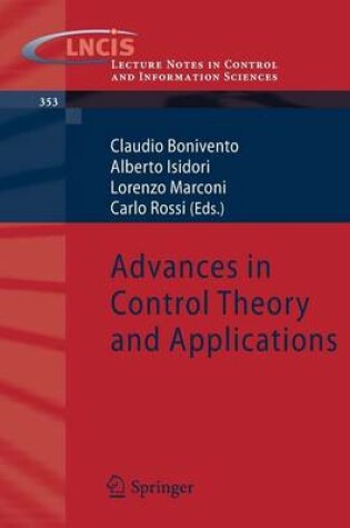 Cover of Advances in Control Theory and Applications. Lecture Notes in Control and Information Sciences, Volume 353.