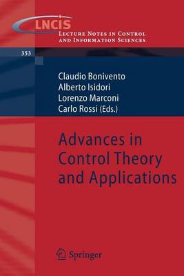 Cover of Advances in Control Theory and Applications. Lecture Notes in Control and Information Sciences, Volume 353.