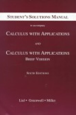 Cover of Student Solutions Manual for Calculus with Applications