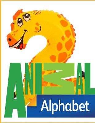 Book cover for animals alphabet coloring book For kids
