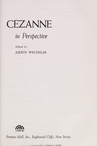 Cover of Cezanne in Perspective