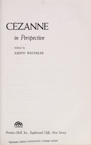 Book cover for Cezanne in Perspective