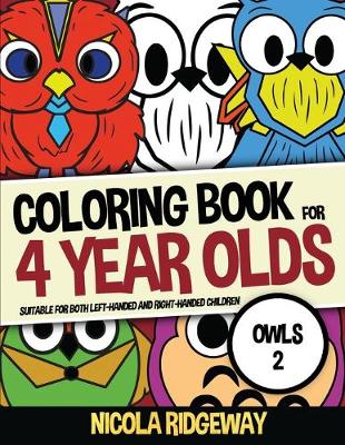Book cover for Coloring Book for 4 Year Olds (Owls 2)