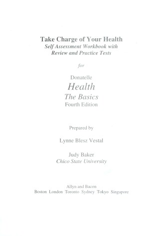 Cover of Take Charge of Your Health Assessment Workbook