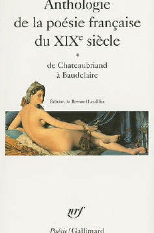 Cover of Anthologie de la poesie francaise du XIXe siecle vol.1