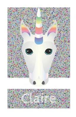 Book cover for Claire's Unicorn Notebook