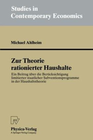 Cover of Zur Theorie rationierter Haushalte